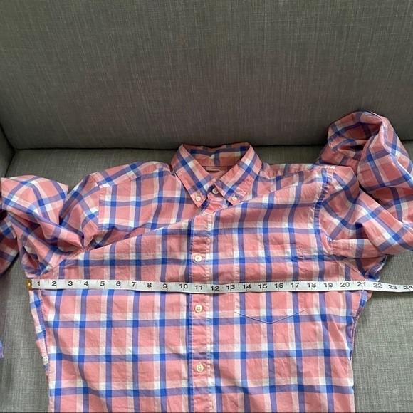 J. Crew Factory Pink Plaid Button Down Shirt Small - Picture 6 of 7